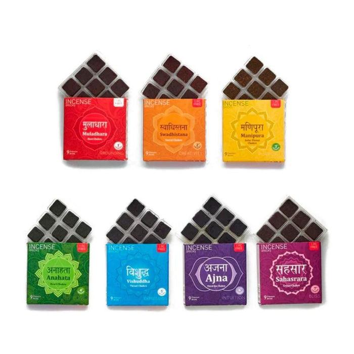 7 Chakra Incense Bricks Refill Pack