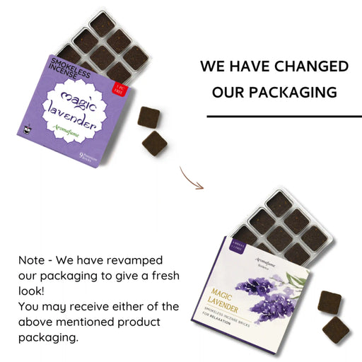 Magic Lavender Smokeless Incense Bricks - Revamped packaging with a fresh look