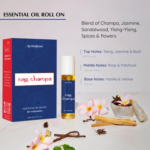 Handcrafted essentail oil and made of Jasmine, Sandalwood, Ylang Ylang, Geranium and more.