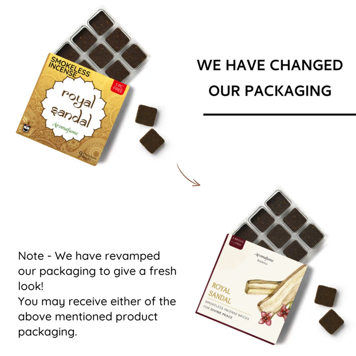 Royal Sandal Incense Bricks - Revamped our packaging to give a fresh look