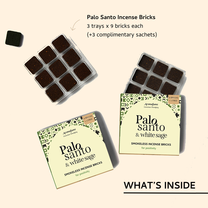 Palo Santo & White Sage Incense Bricks Refill Pack