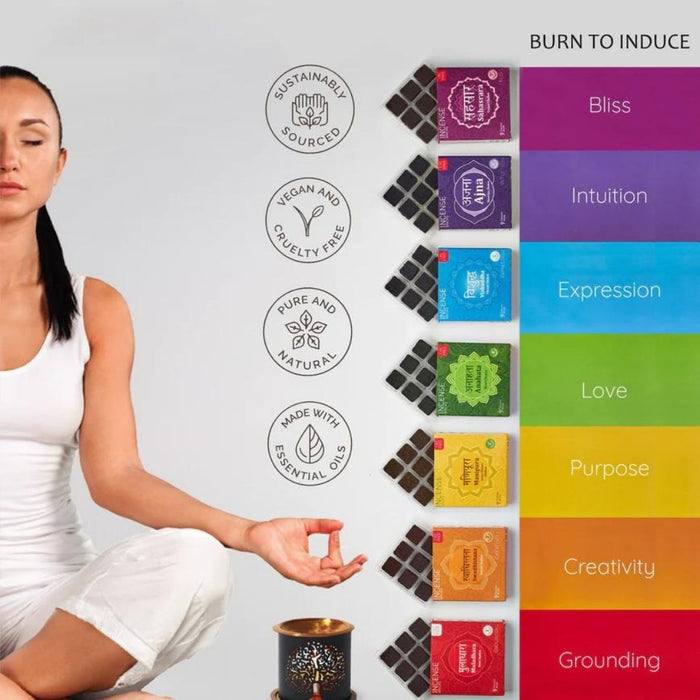 7 Chakra Incense Bricks Refill Pack