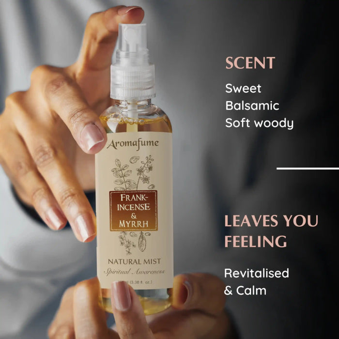 Frankincense & Myrrh Mist leaves you feeling revitalized and calm