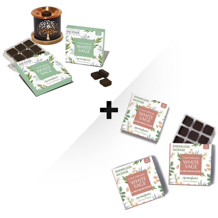 White Sage & Frankincense Smokeless Incense Kit