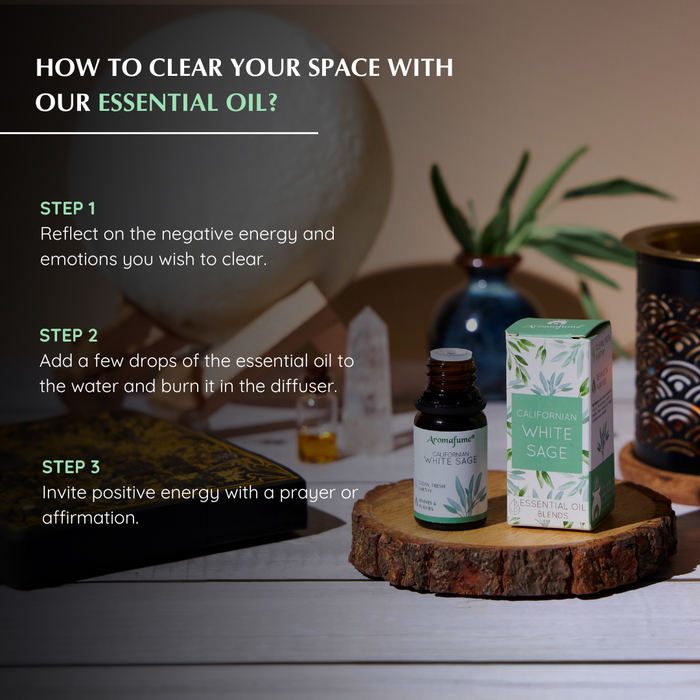 White Sage, Lavender & White Sage, Rose & White Sage Essential Oil Diffuser Blend
