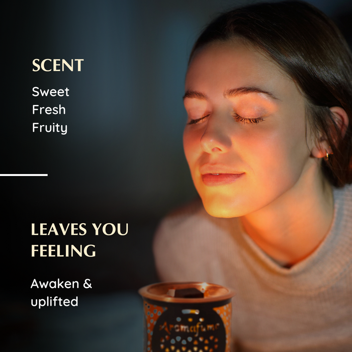 Scent Profile - Sweet, Fresh, Fruity
Leaves you feeling - Awakens & Uplifts