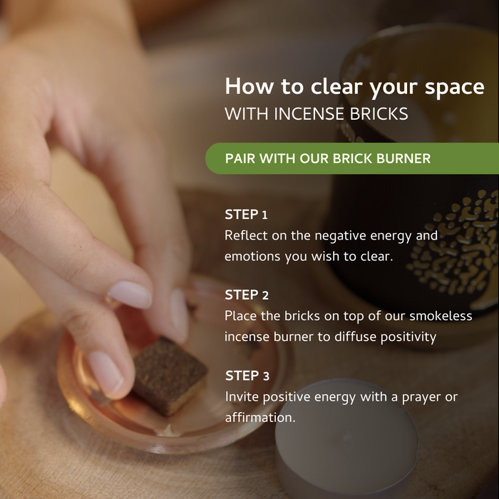 Palo Santo & White Sage Incense Bricks Refill Pack