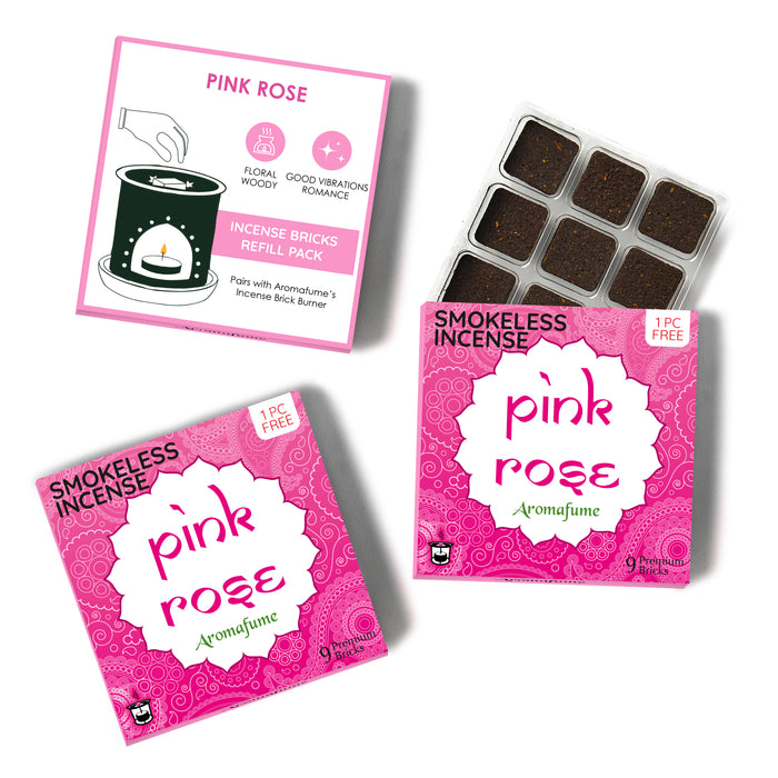 Pink Rose Incense Bricks Refill Pack