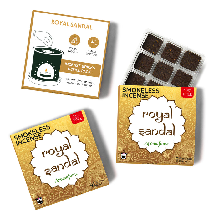 Royal Sandal Incense Bricks Refill Pack