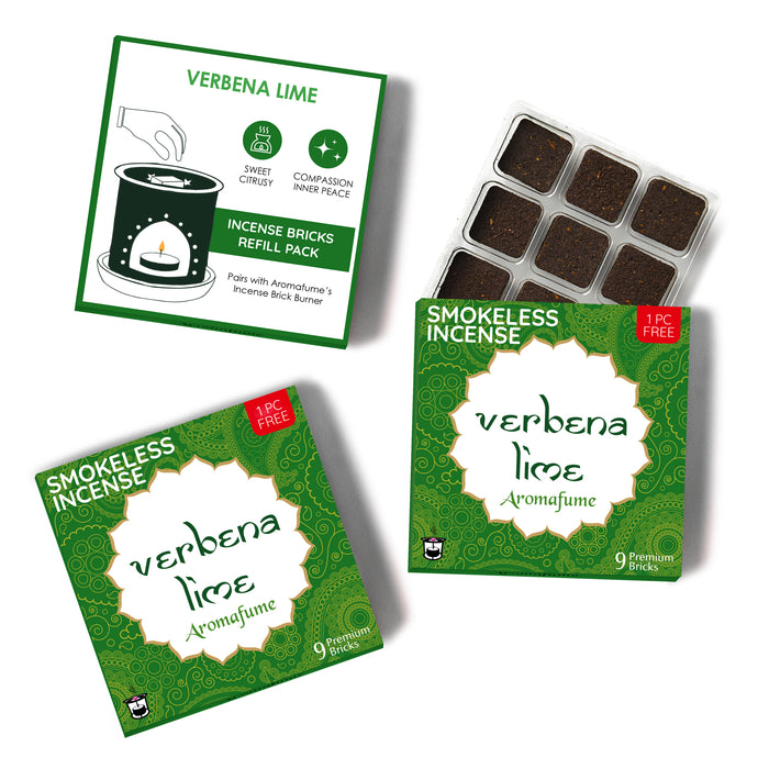 Verbena Lime Incense Bricks Refill Pack