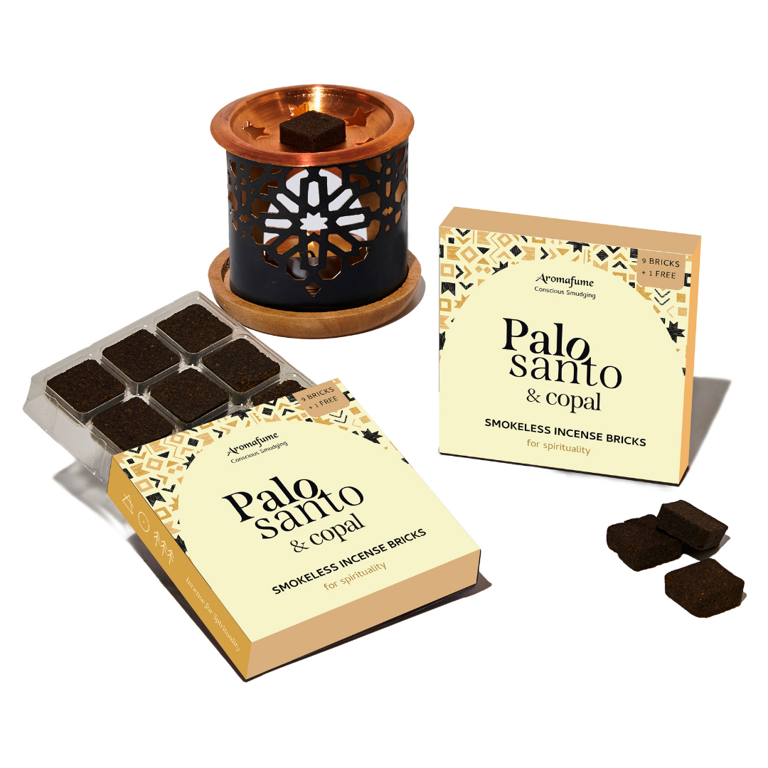 Palo Santo & Copal Incense Bricks and Burner Set