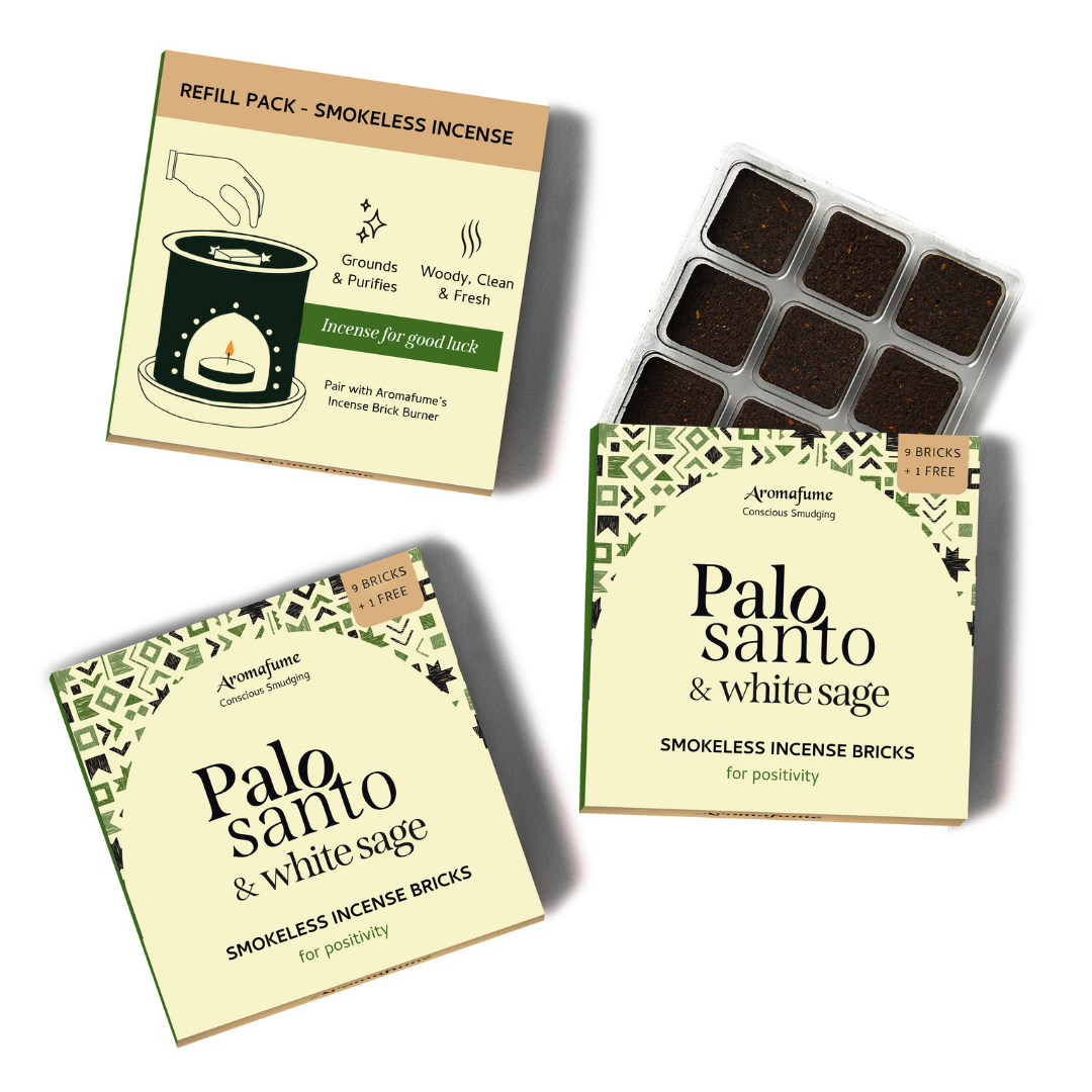 Palo Santo & White Sage Incense Bricks Refill Pack