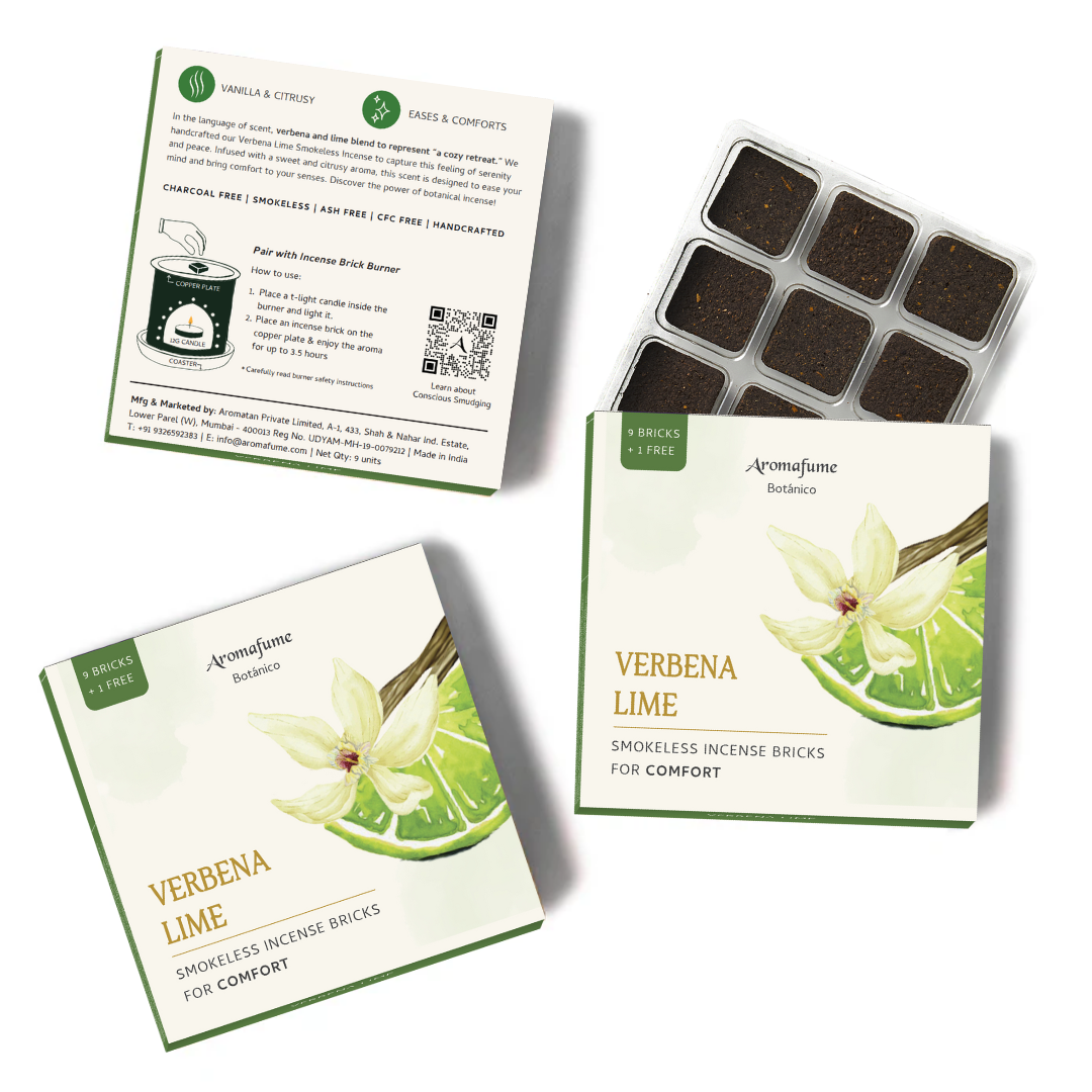 Verbena Lime Incense Bricks Refill Pack