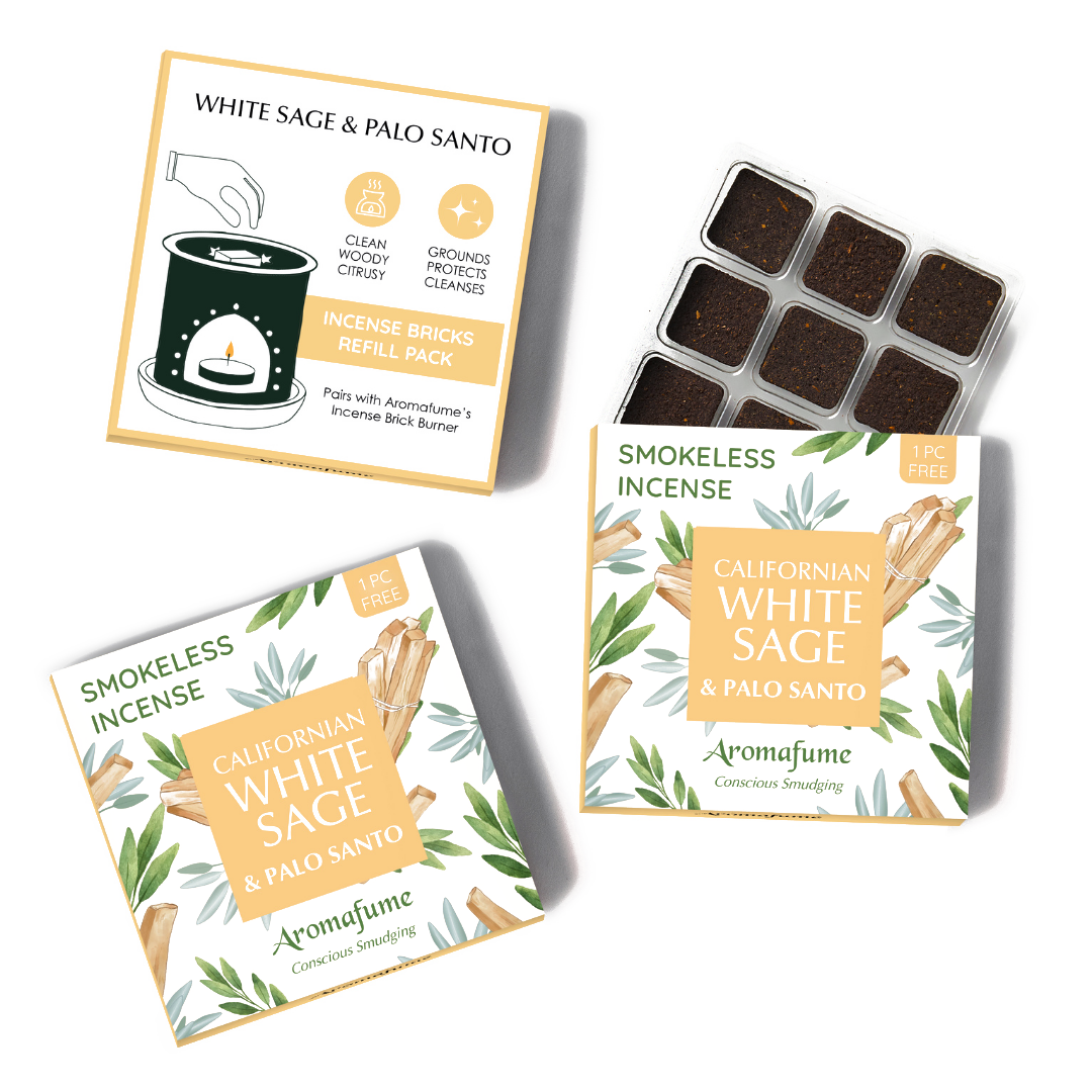 White Sage & Palo Santo Incense Bricks Refill Pack