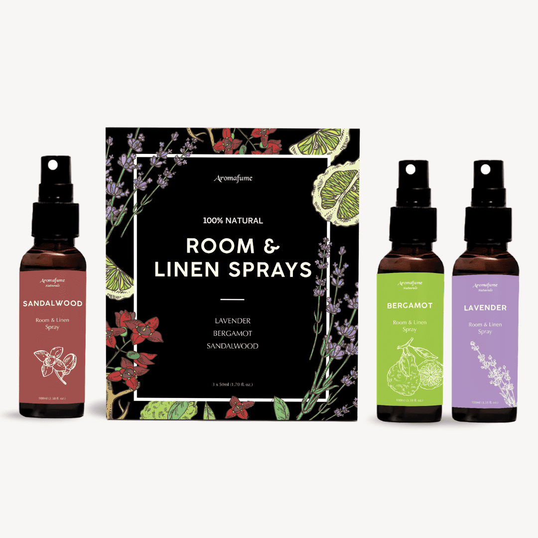 100% Natural Room & Linen Spray Gift Set (Set of 3)