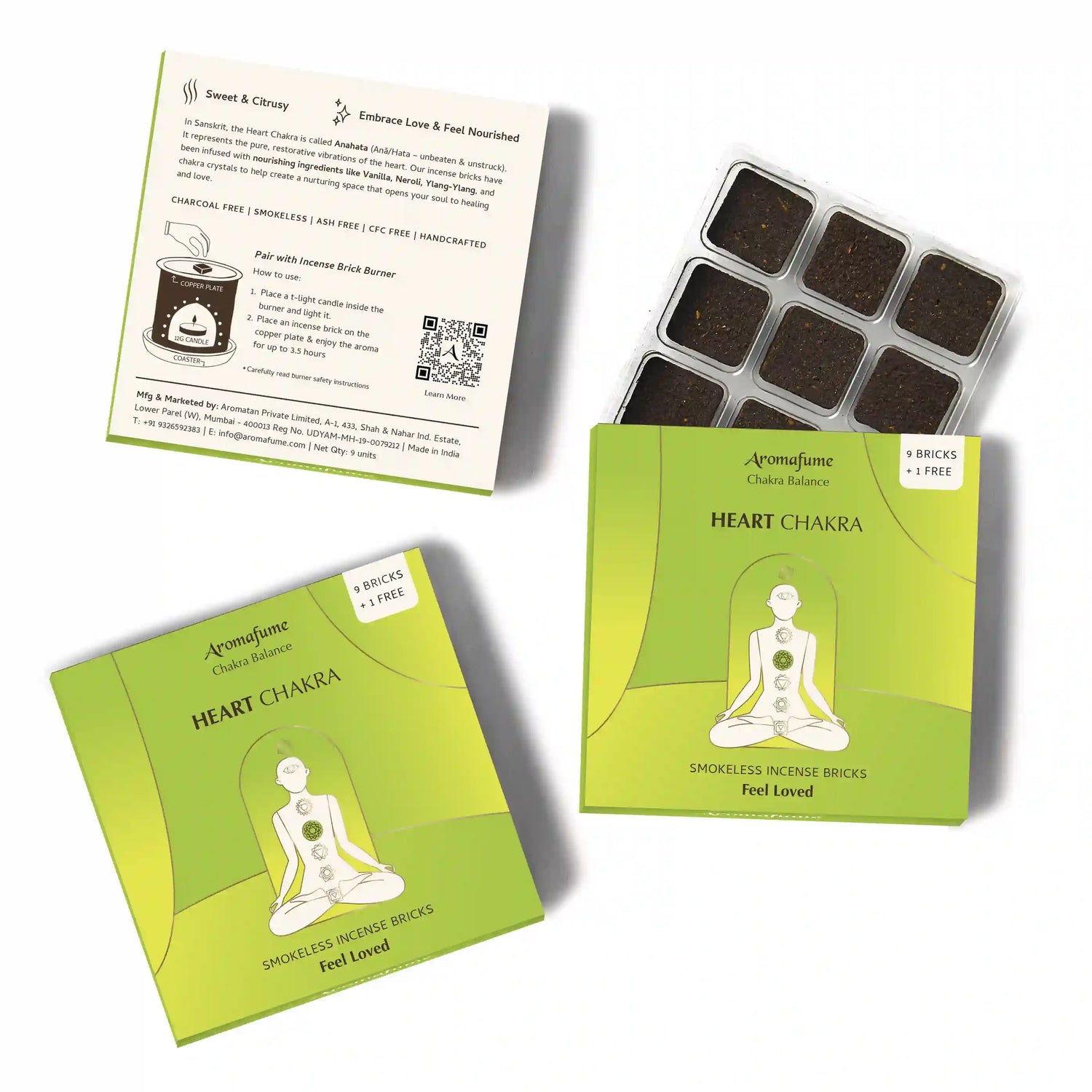 4th - Heart Chakra Incense Bricks Refill Pack
