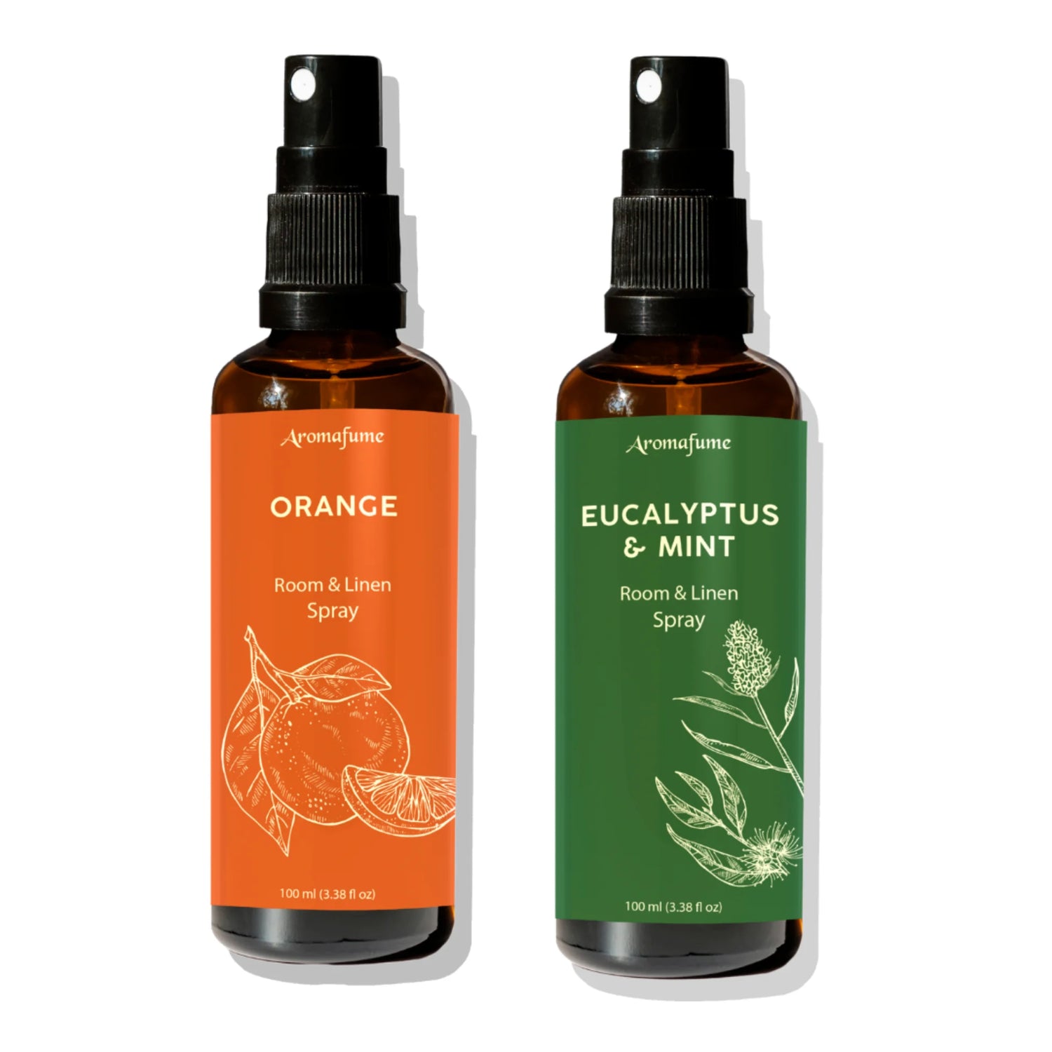 100% Orange and Eucalyptus & Mint Room Spray Set