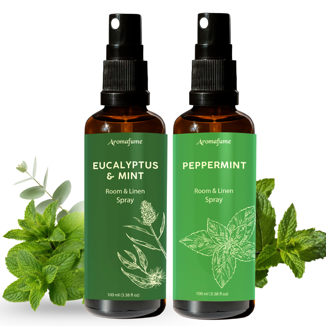 Vaporisateur d'ambiance et de linge Menthe poivrée + Eucalyptus & Menthe
