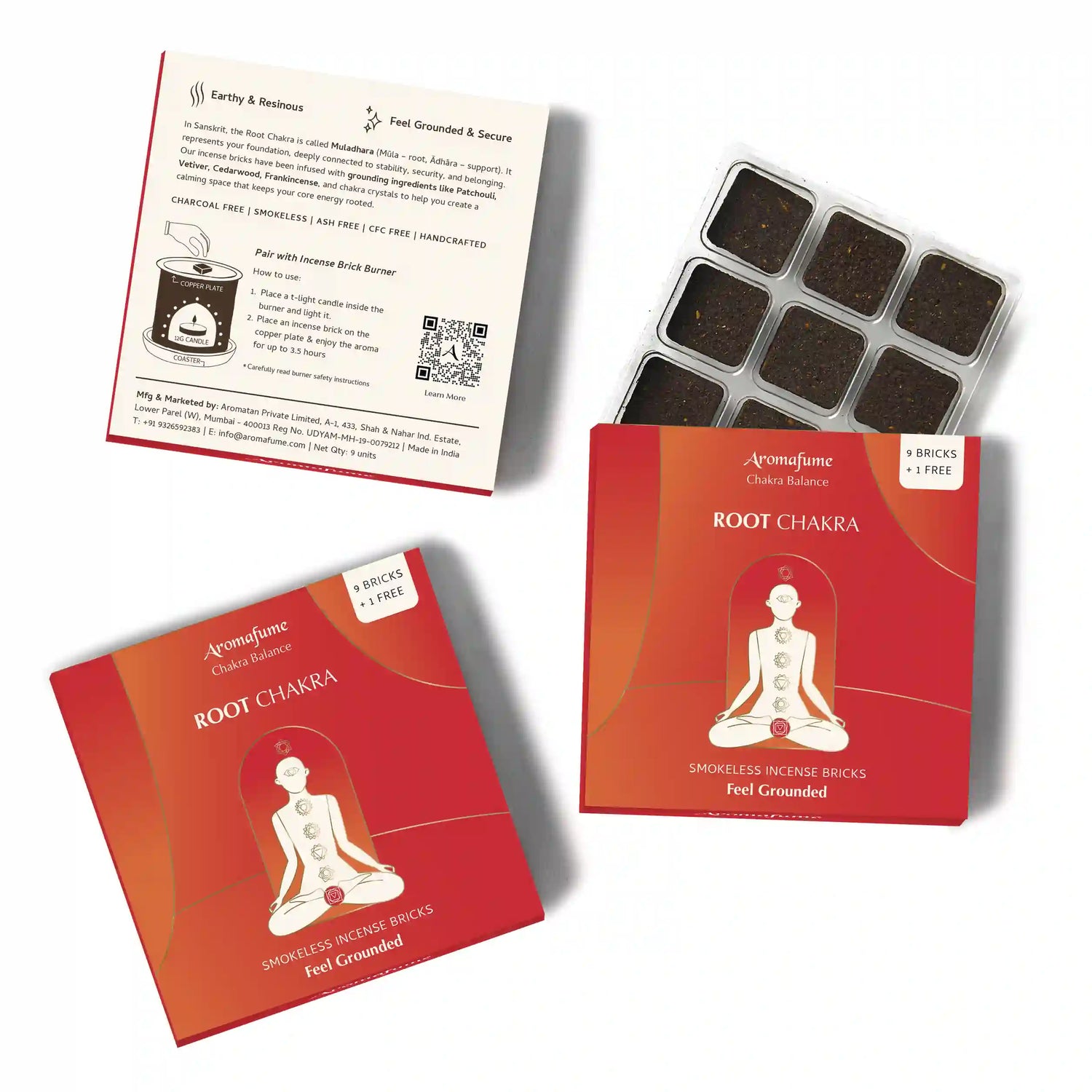 1st - Root Chakra Incense Bricks Refill Pack