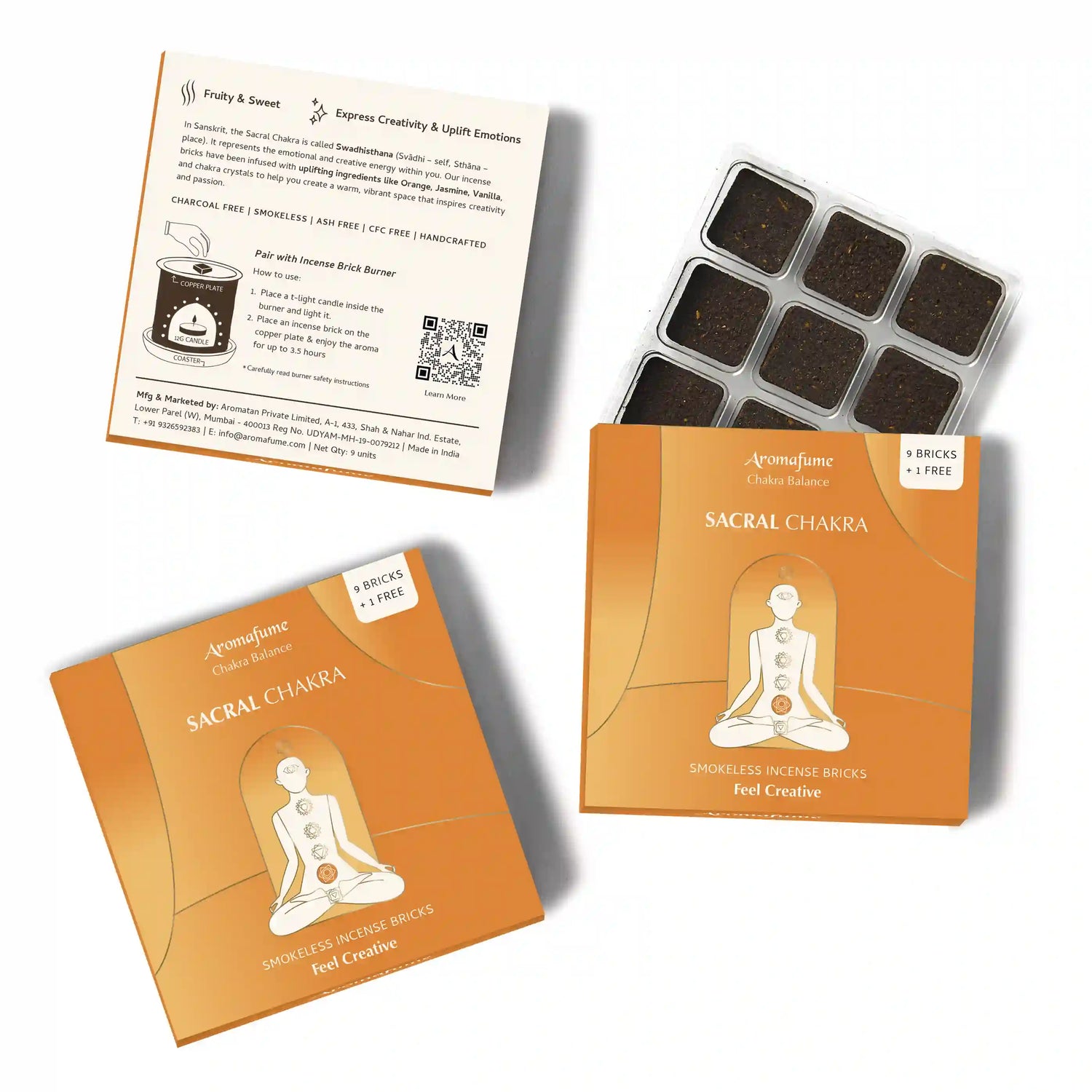 2nd - Sacral Chakra Incense Bricks Refill Pack
