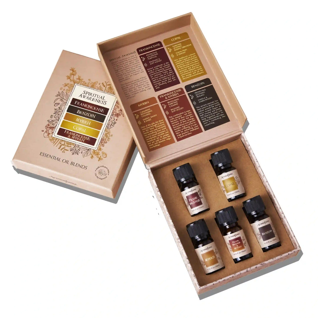 Frankincense, Myrrh, Copal and Benzoin Essential Oil Blends Gift Set