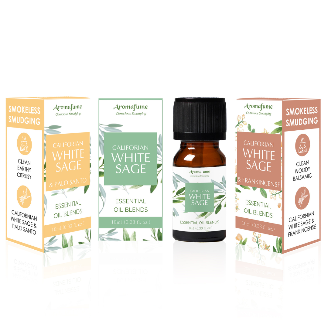 White Sage, Frankincense & White Sage, Palo Santo & White Sage Essential Oil Diffuser Blend