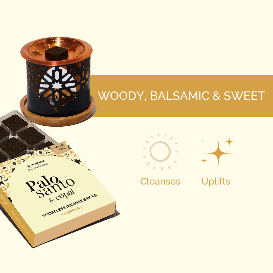 Palo Santo & Copal Incense Bricks and Burner Set