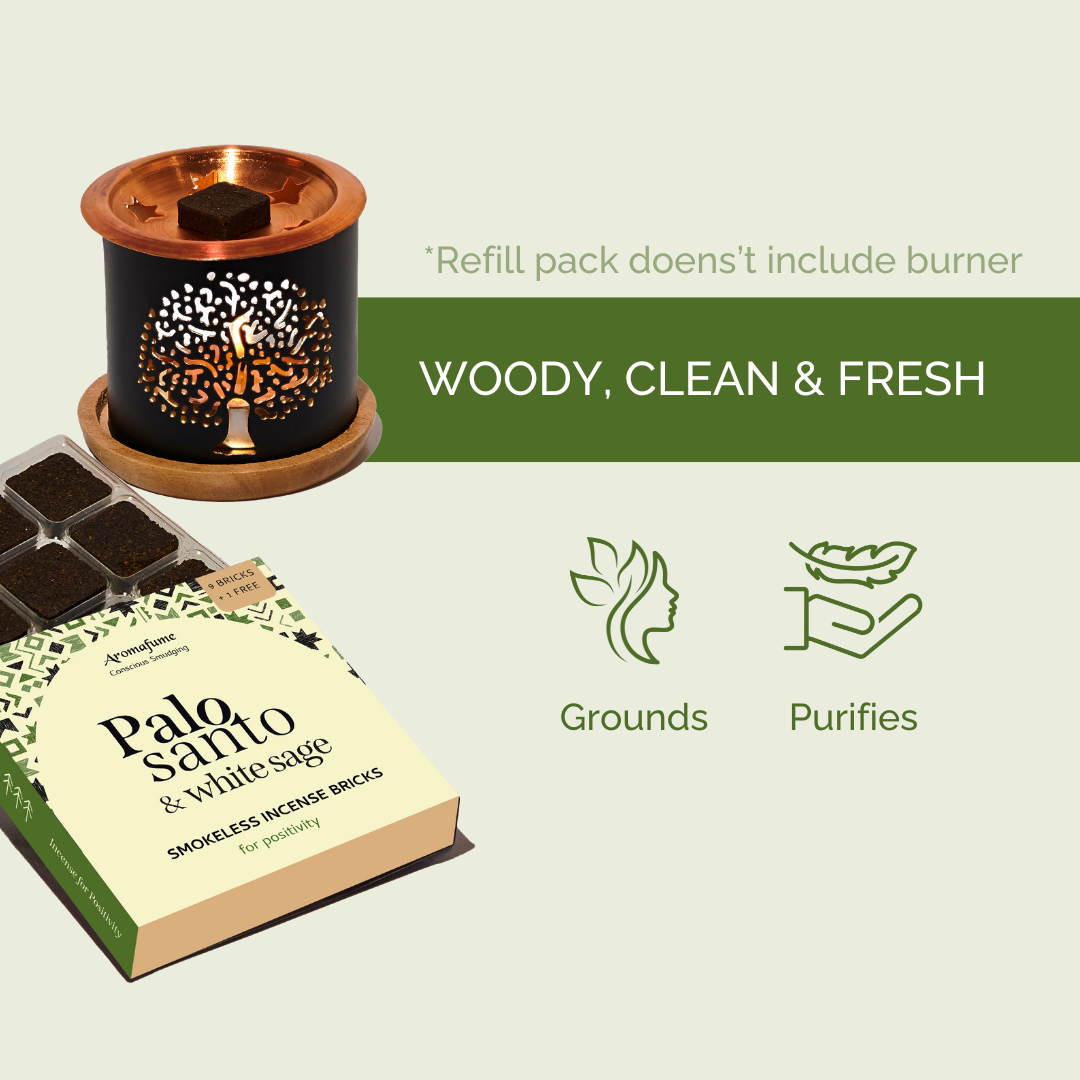 Palo Santo & White Sage Incense Bricks Refill Pack