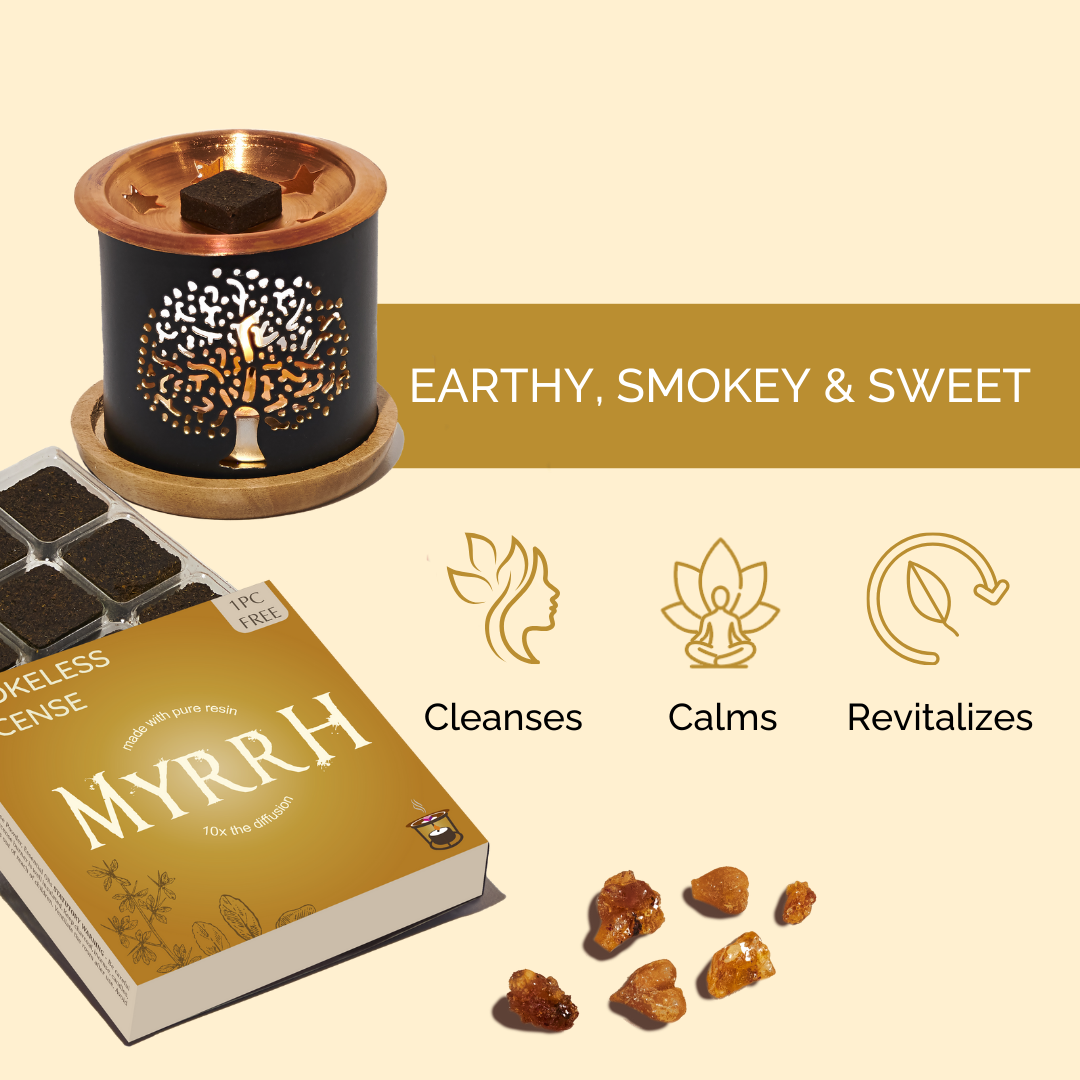 Myrrh Incense Bricks & Burner Set