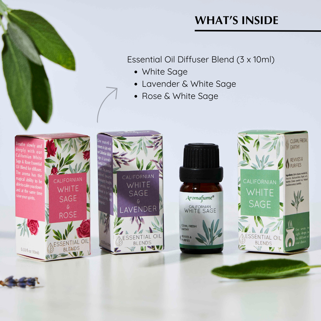 lavender eucalyptus tea tree blend Aromafume White Sage, White Sage & Lavender, White Sage & Rose