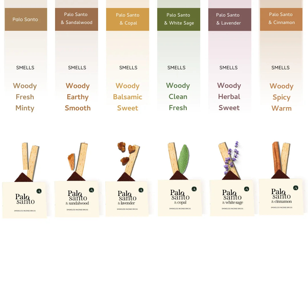 Palo Santo Incense Bricks and Burner Gift Set