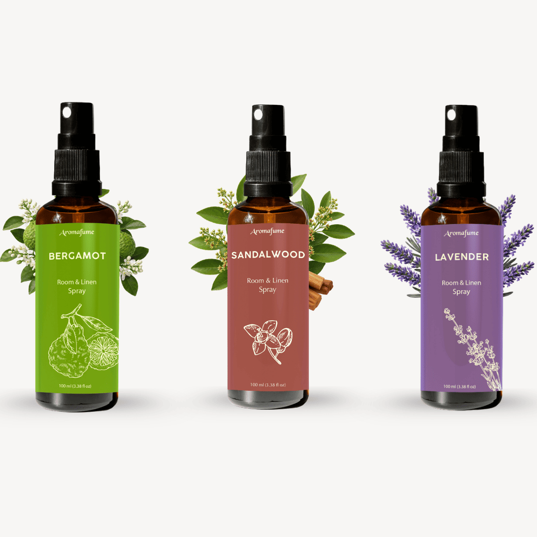 100% Natural Room & Linen Spray Gift Set (Set of 3)