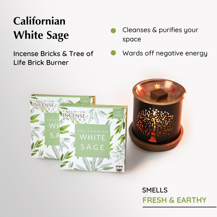 White Sage & Frankincense Smokeless Incense Kit