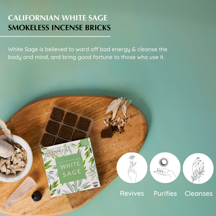 White Sage Incense Bricks Refill Pack