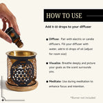 Add a few drops of Clear Horizons Oil to a diffuser with water to invite clarity, new opportunities & positive energy.