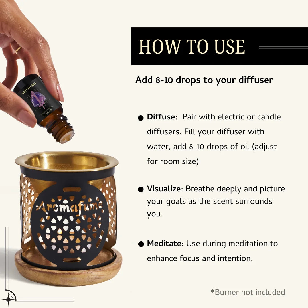 Add a few drops of Healing Embrace Oil to a diffuser with water and let the aroma promote healing & harmony.