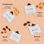 Frankincense, Copral, Benzoin, Myrrh smokeless incense bricks