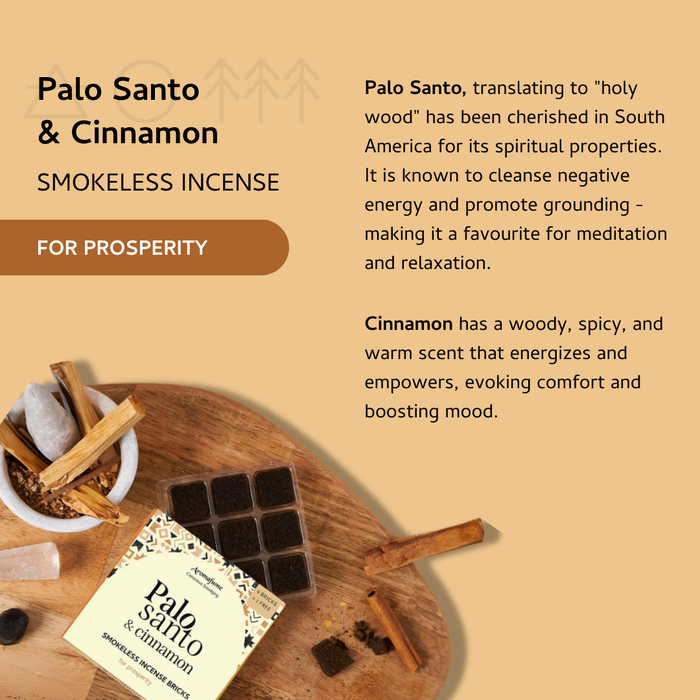 Palo Santo & Cinnamon Incense Bricks Refill Pack
