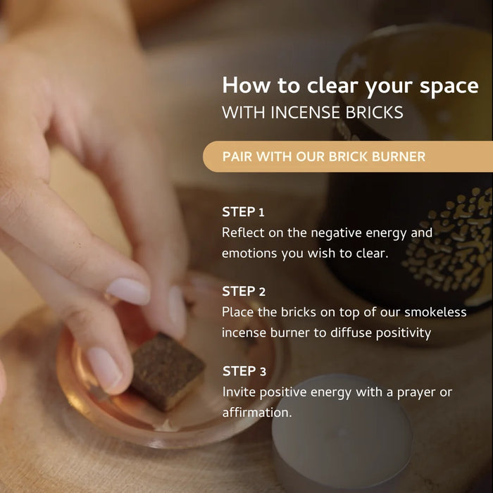 Palo Santo Incense Bricks and Burner Gift Set