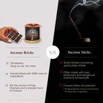 Smells warm and woody - creates a soothing environment that aids in calming the mind and helping with positive thoughts