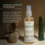 White Sage & Palo Santo spray duo for conscious smudging, while being mindful of the environment. Smudge Sage the smokeless way