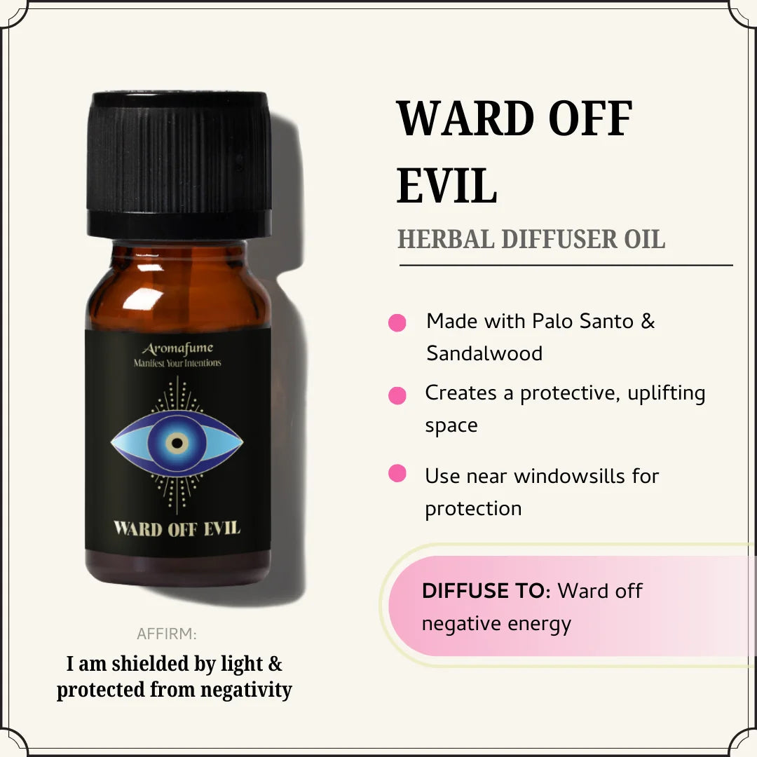 The Ward Off Evil Oil shields your space from negativity, promotes energetic cleansing, and offers spiritual protection