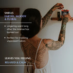 Nag Champa smokeless incense to mask unpleasant odors