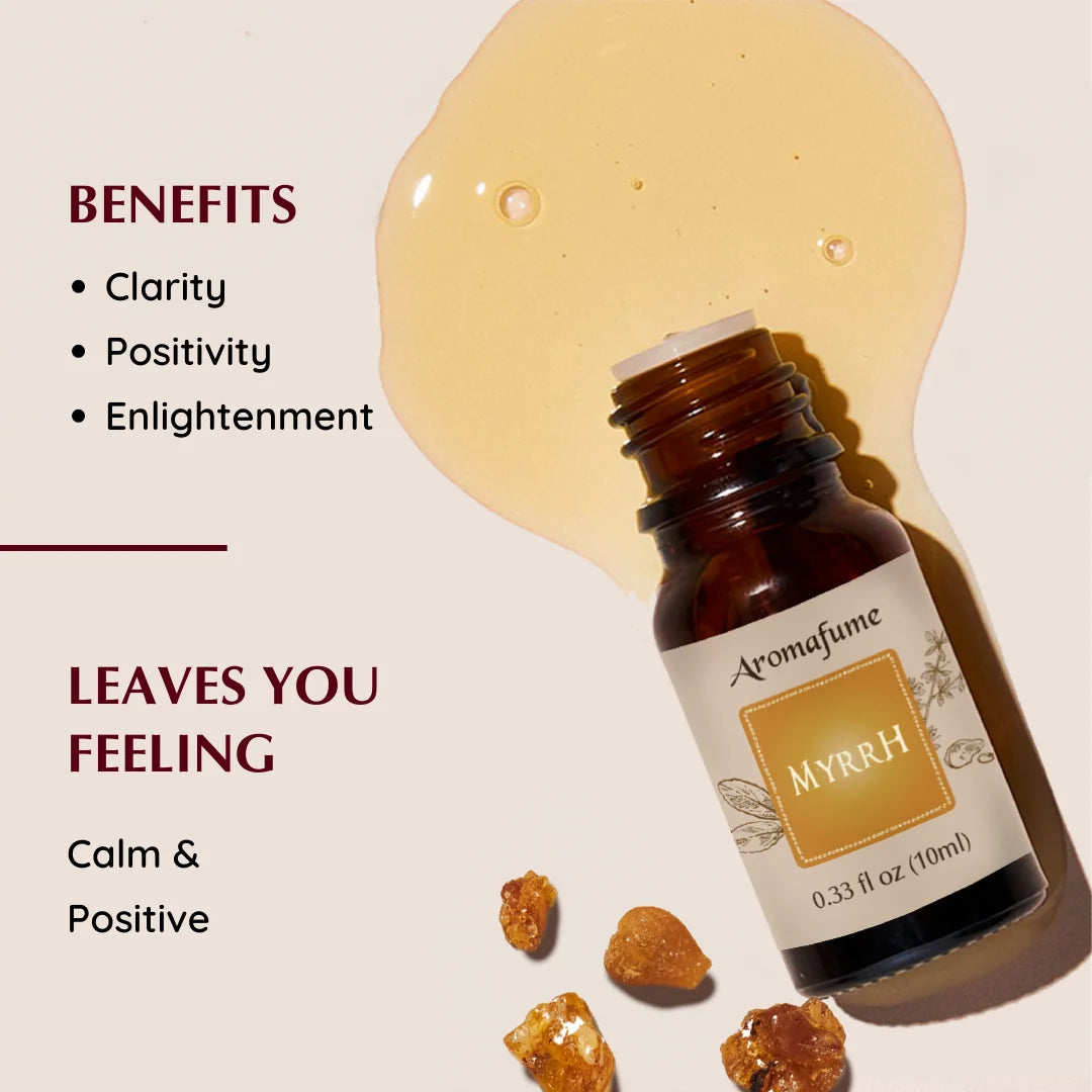 Myrrh oil: Deeply grounding, supports emotional clarity and spiritual protection