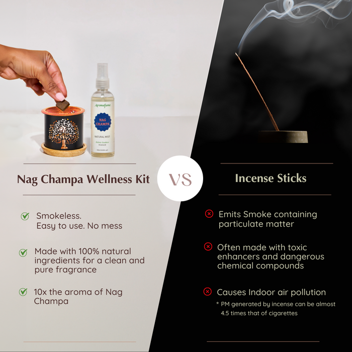 Nag Champa Incense Bricks & Mist Wellness Kit