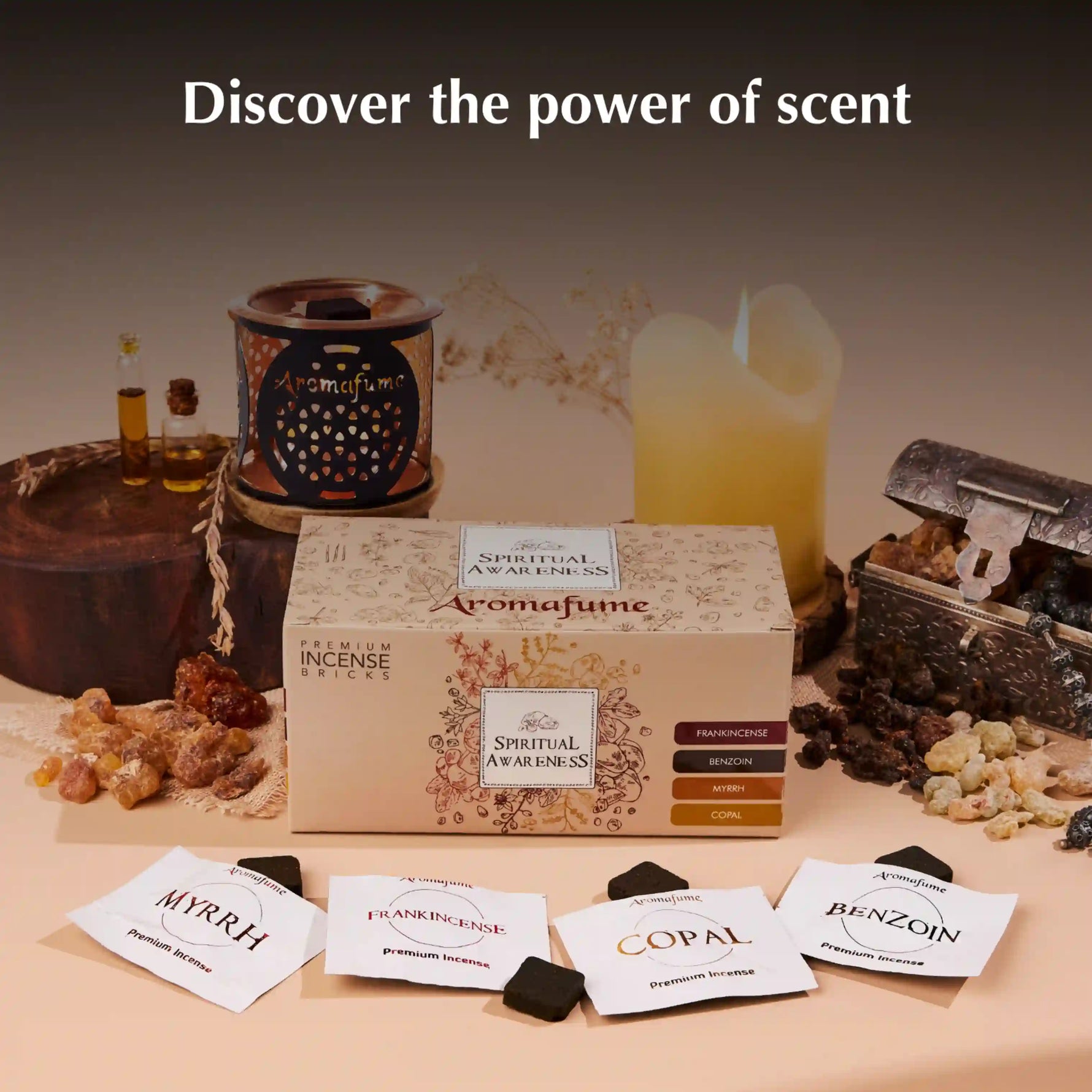 Discover Smokeless Incense with Myrrh, Copal, Benzoin, Frankincense
