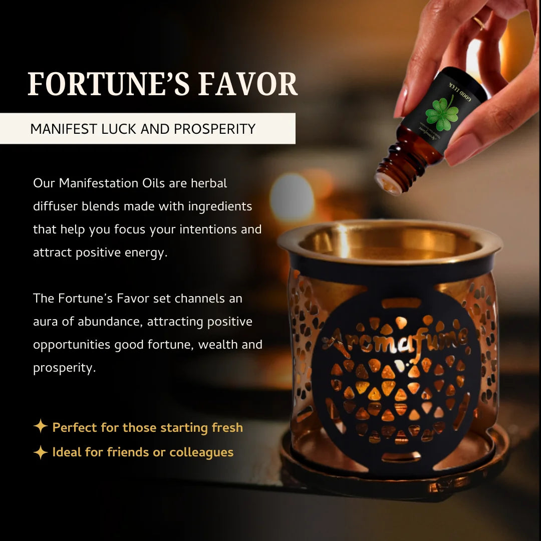Fortune’s Favor Oils manifest luck, wealth & blessings—perfect for those seeking abundance & positivity.