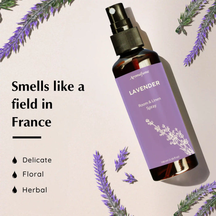 100% Natural Lavender Room Spray smells Delicate, Floral and Herbal