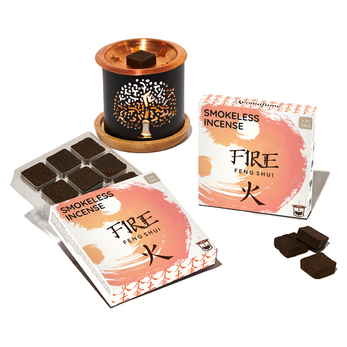 Fire Element- Incense Bricks & Burner Set