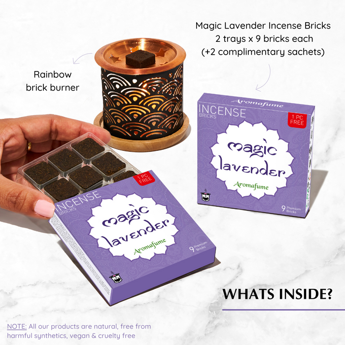 Magic Lavender Incense Bricks & Burner Set